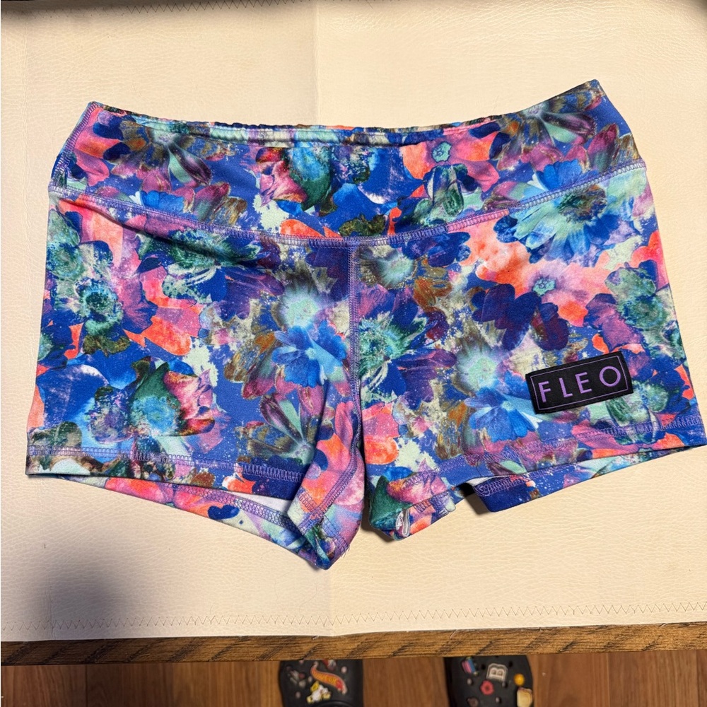 Fleo Women's Vibrant Floral Athletic Shorts